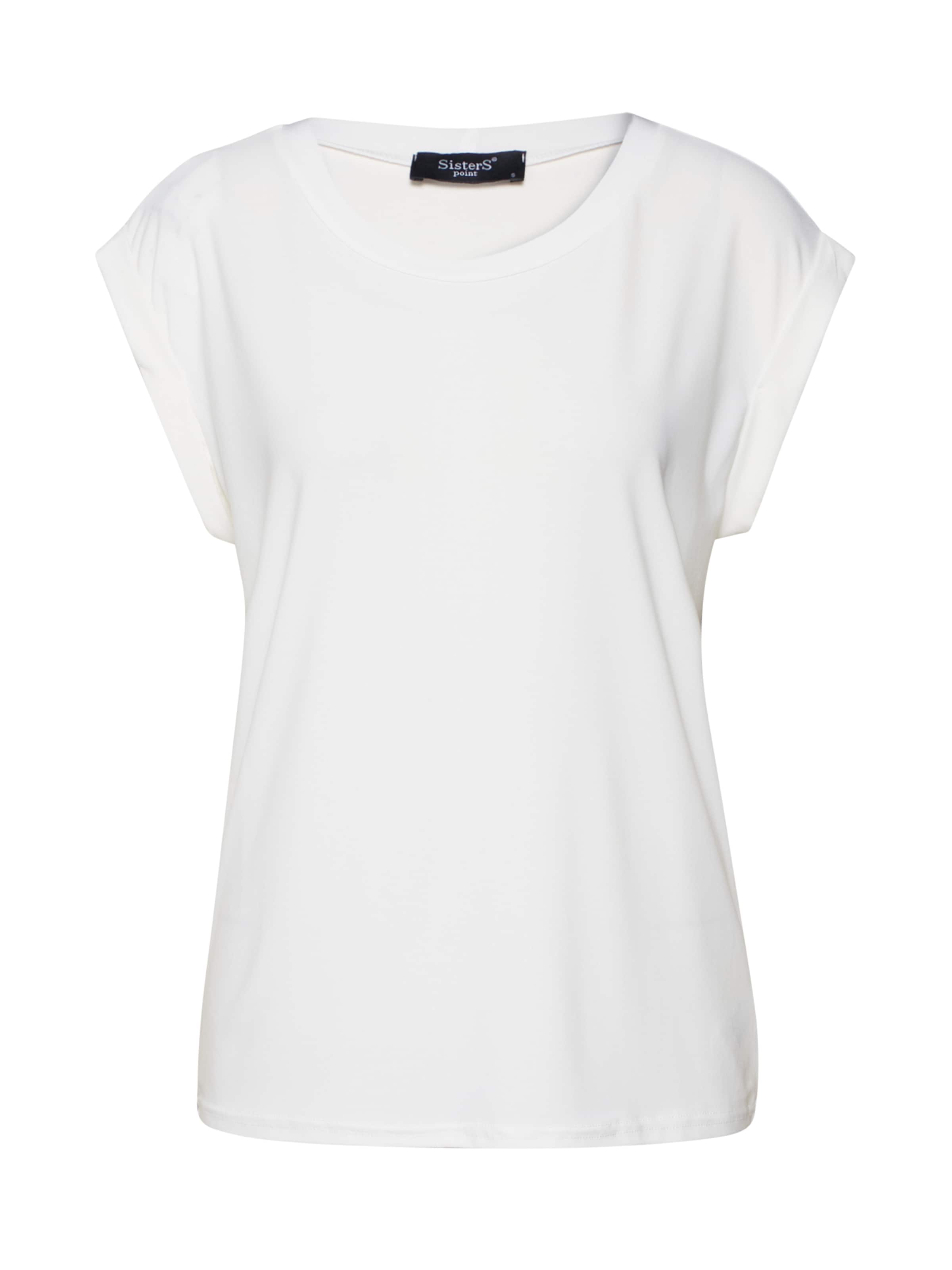 SISTERS POINT Tričko 'LOW-A' – bílá: přední strana