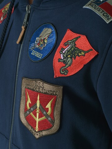 TOP GUN Sweat jacket 'TGD1707' in Blue