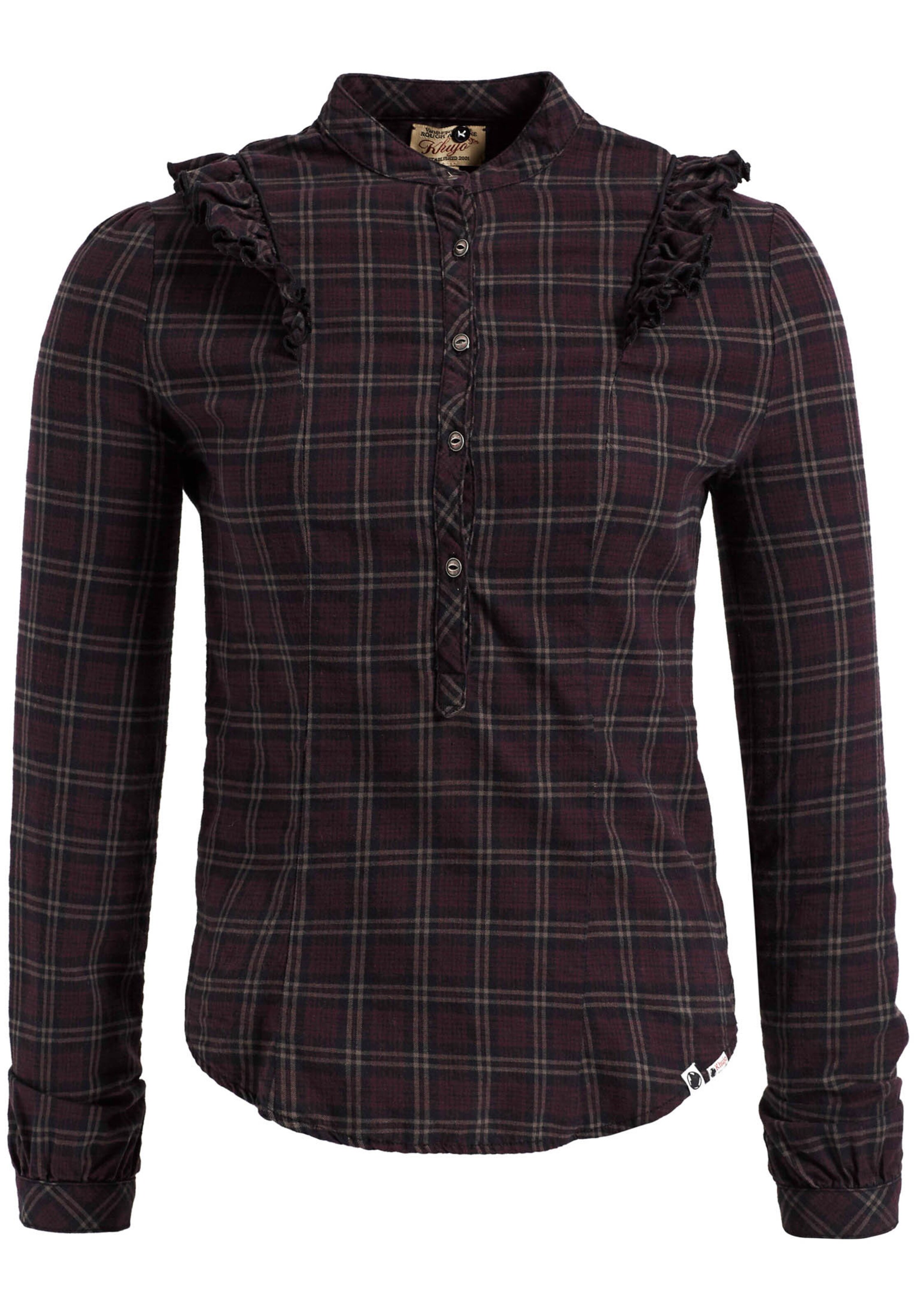 khujo - Bluse 'ESMERA' in weinrot