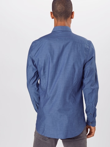 OLYMP Slim Fit Hemd 'Level 5' in Blau