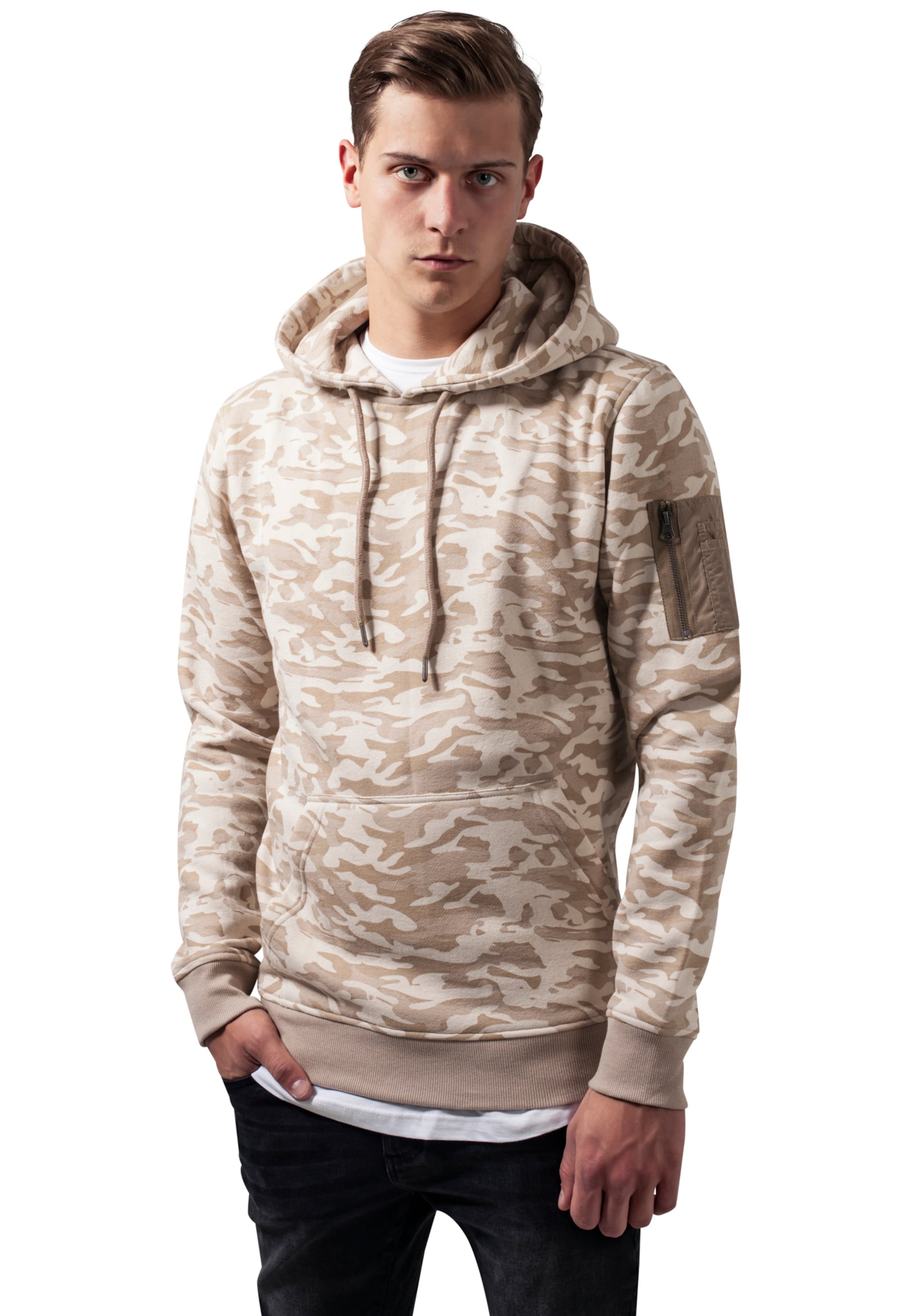 Urban Classics Sweatshirt in Beige: voorkant