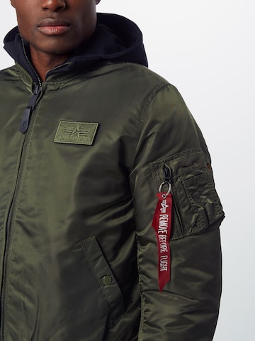 ALPHA INDUSTRIES Between-Season Jacket 'MA-1 D-Tec' in Green