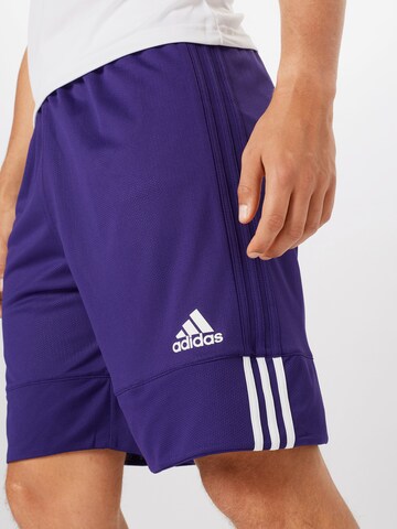 ADIDAS SPORTSWEAR - Loosefit Calças de desporto '3G Speed' em roxo