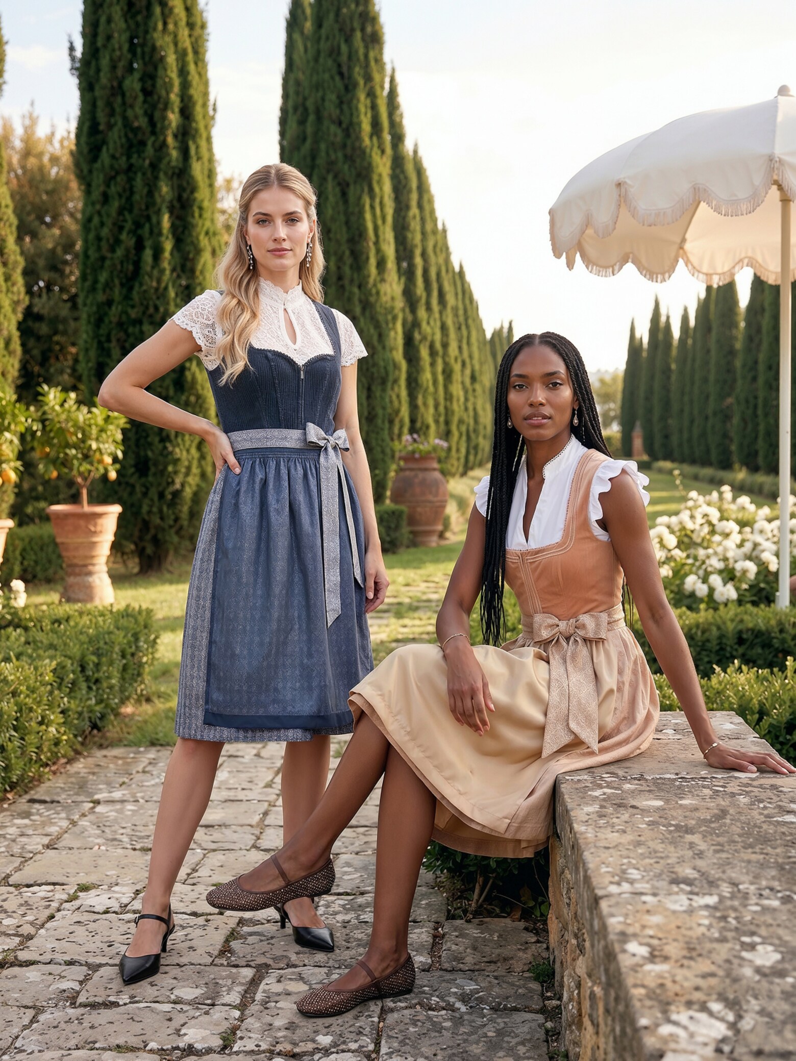 Stilvoll in Dirndl und Janker feiern Trachten-Looks für Gäste