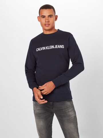 Calvin Klein Jeans Mikina 'Core Institutional' - Modrá