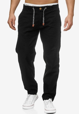 INDICODE JEANS Regular Pants 'Veneto' in Black: front