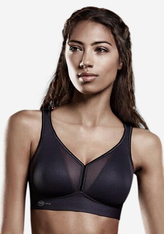 Anita Active T-shirt Sports Bra 'Air Control' in Grey: front