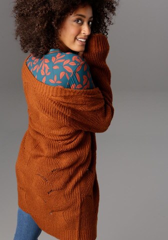 Aniston SELECTED Knit Cardigan in Brown