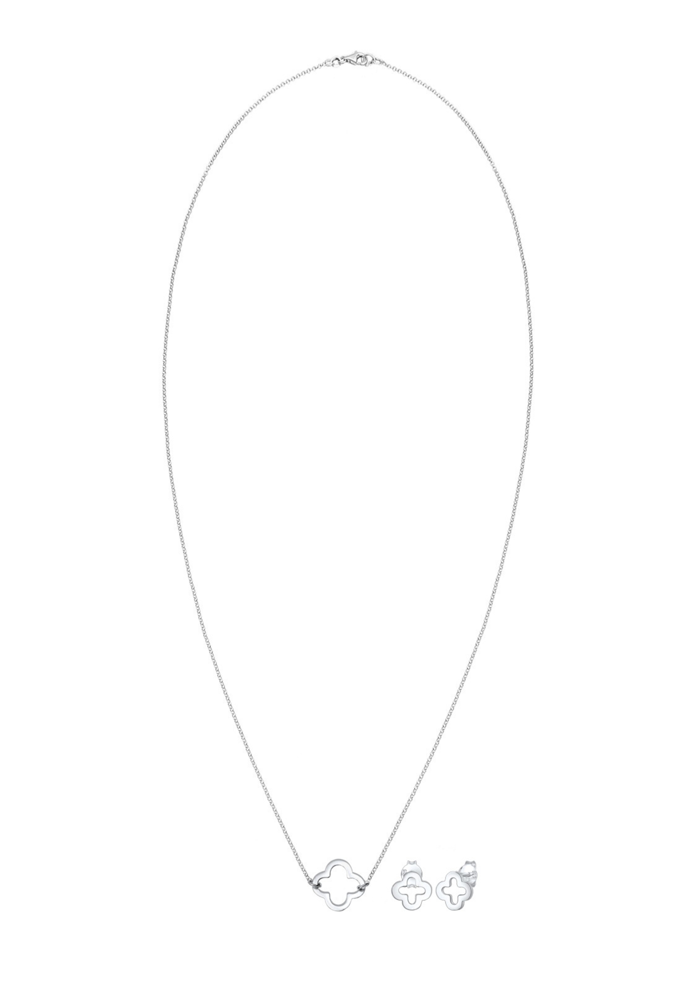 ELLI Schmuckset 'Kleeblatt' in Silber: Vorderseite