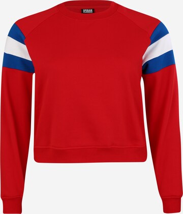 Sweat-shirt Urban Classics en rouge : devant