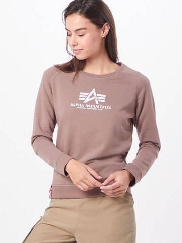 Sweat-shirt ALPHA INDUSTRIES en rose : devant