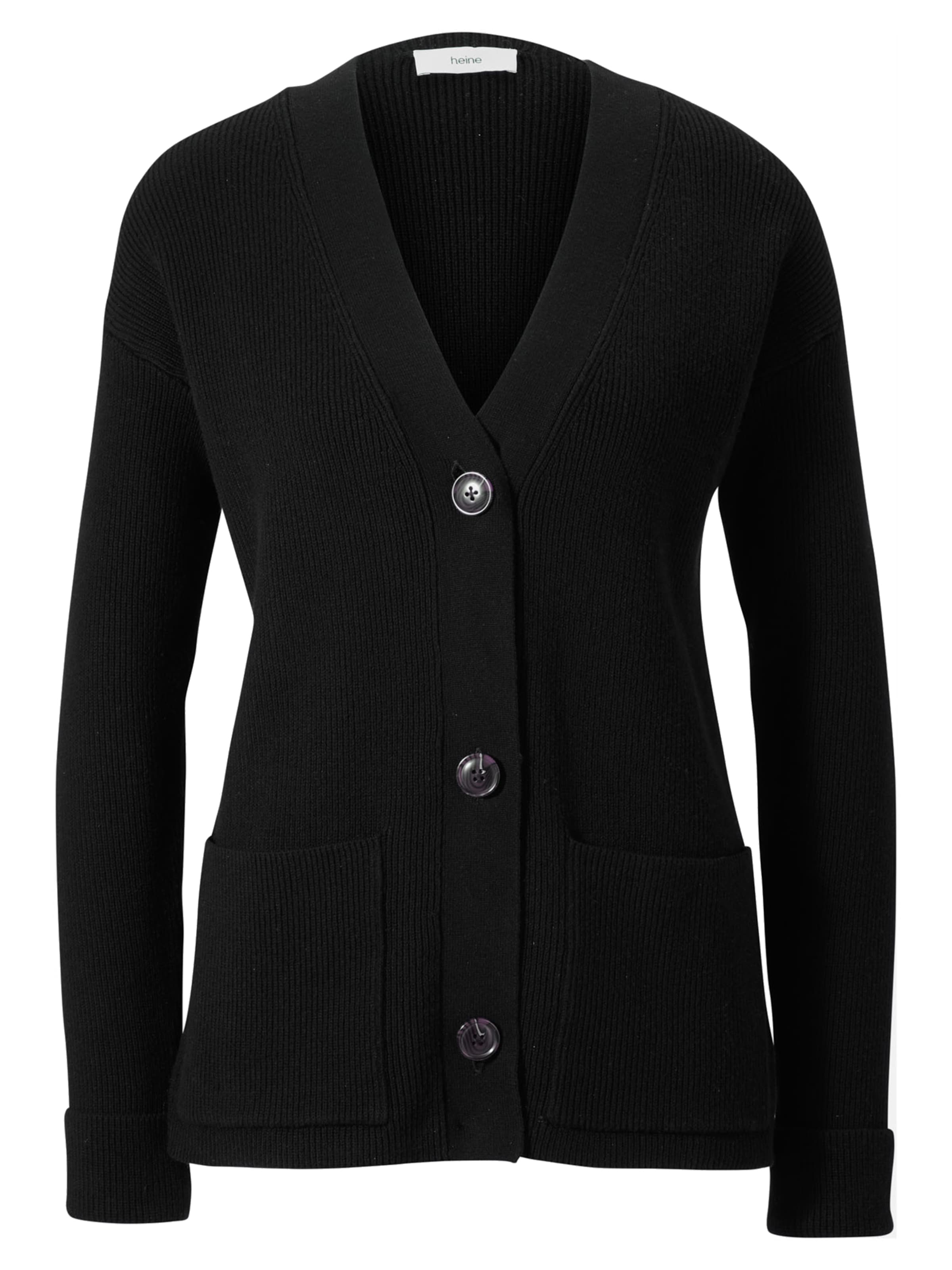 heine - Gebreid vest in de kleur Zwart