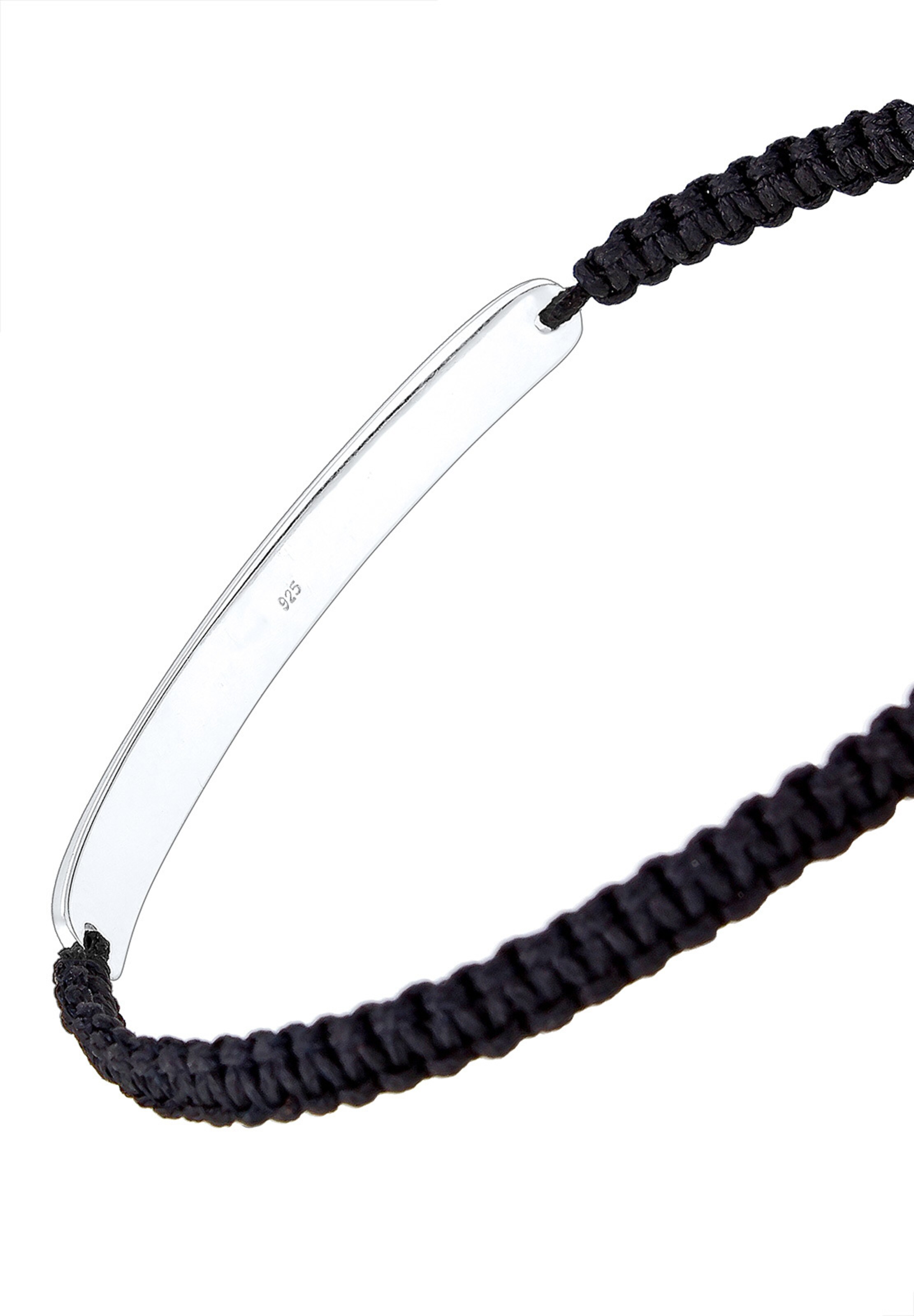 KUZZOI Armband 'Geo, Knoten, Rechteck' in Zwart