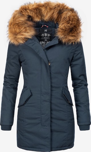 MARIKOO Winter parka 'Karmaa' in Dark blue / Cognac, Item view