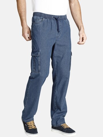 Jan Vanderstorm Loose fit Cargo Jeans 'Esko' in Blue: front