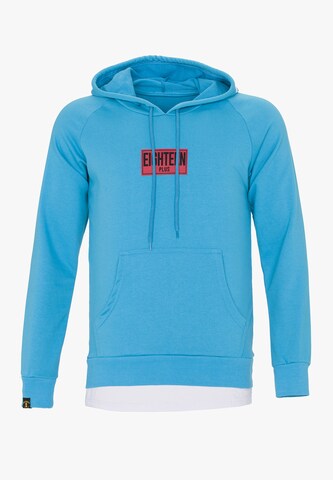 Sweat-shirt PLUS EIGHTEEN en bleu : devant