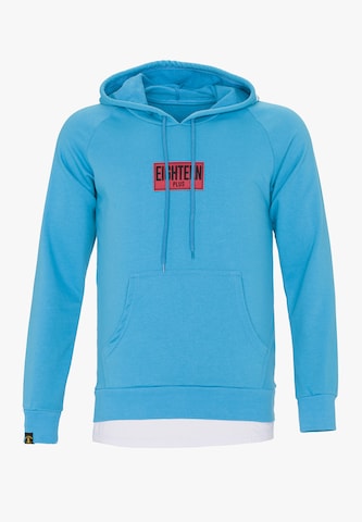 Sweat-shirt PLUS EIGHTEEN en bleu : devant