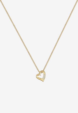 Elli DIAMONDS Ketting 'Herz' in Goud