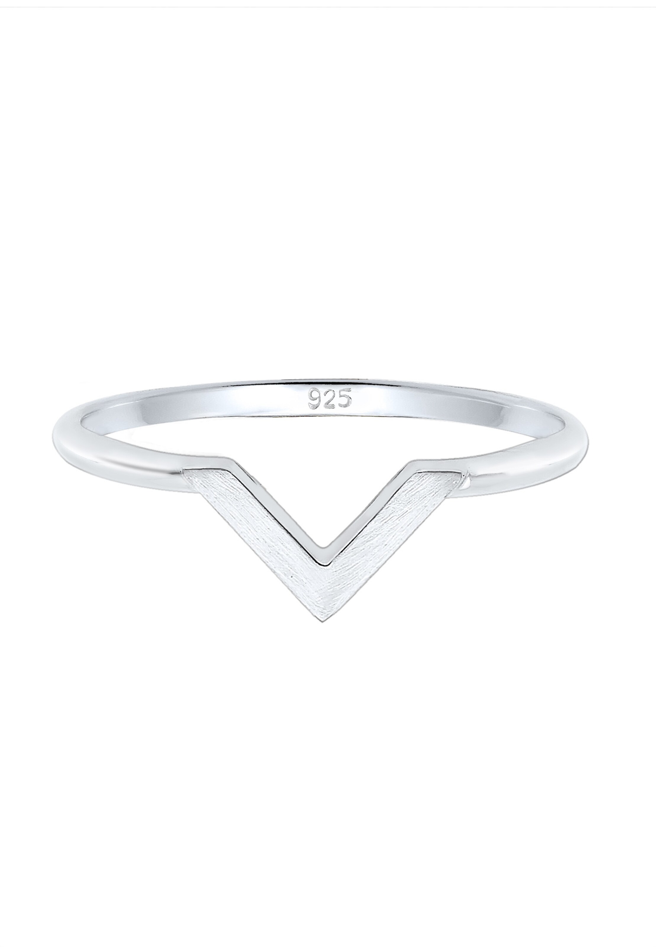 ELLI Ring 'Geo' in Zilver: voorkant