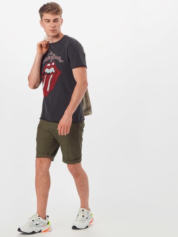 AMPLIFIED - Regular Fit Camisa 'ROLLING STONES VINTAGE TONGUE' em cinzento