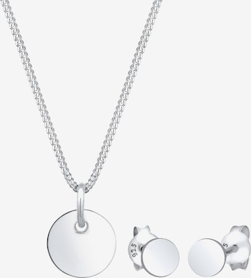 ELLI Jewelry Set 'Geo' in Silver: front