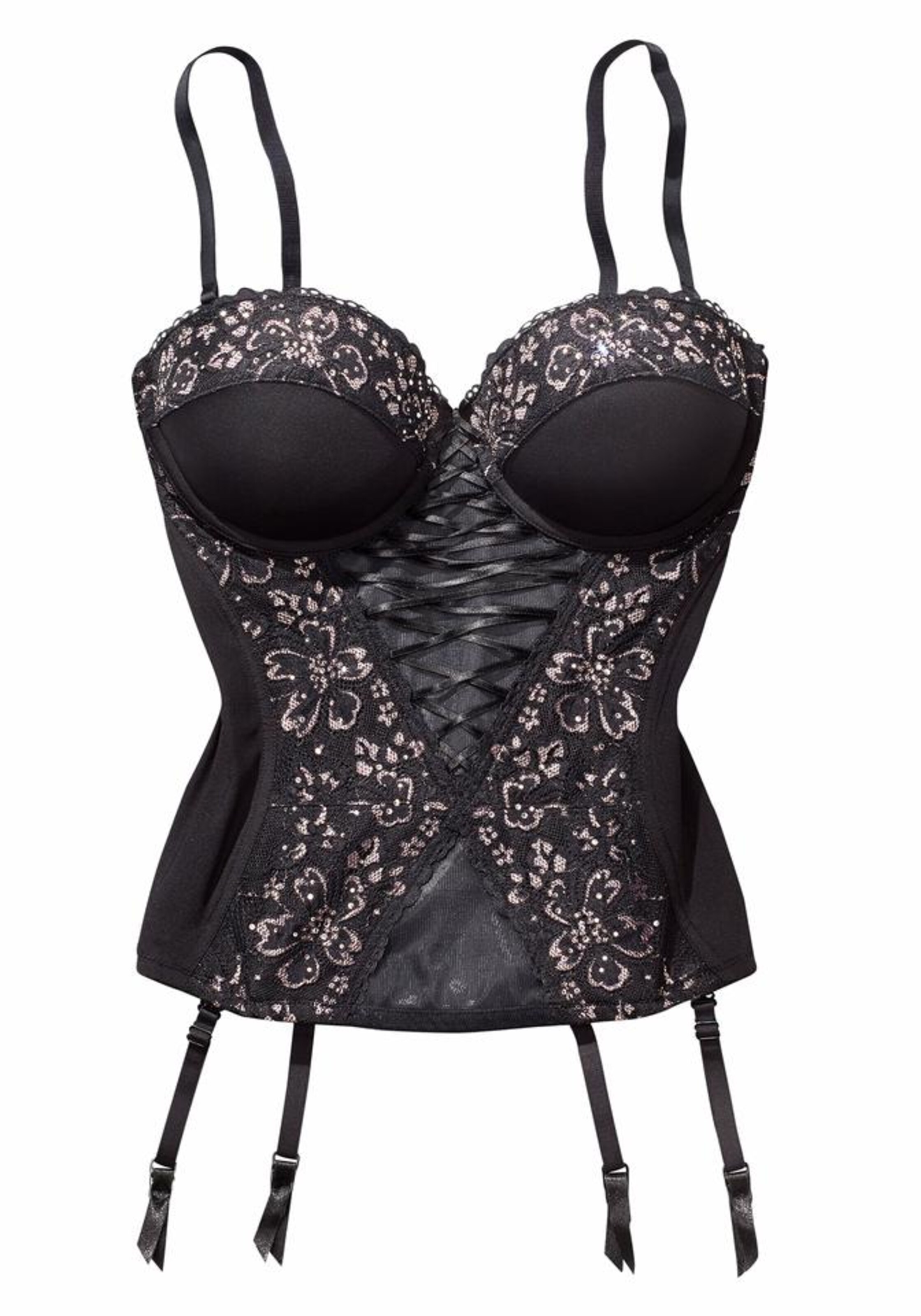 LASCANA - Glamouröse Corsage in schwarz