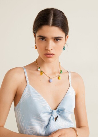 MANGO Summer dress 'palmeras' in Blue