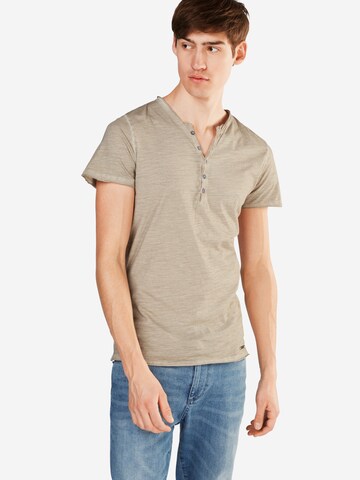 Key Largo - Camiseta 'MT LEMONADE button' en beige: frente