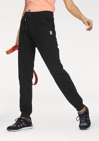 H.I.S Tapered Jogginghose in Schwarz: predná strana