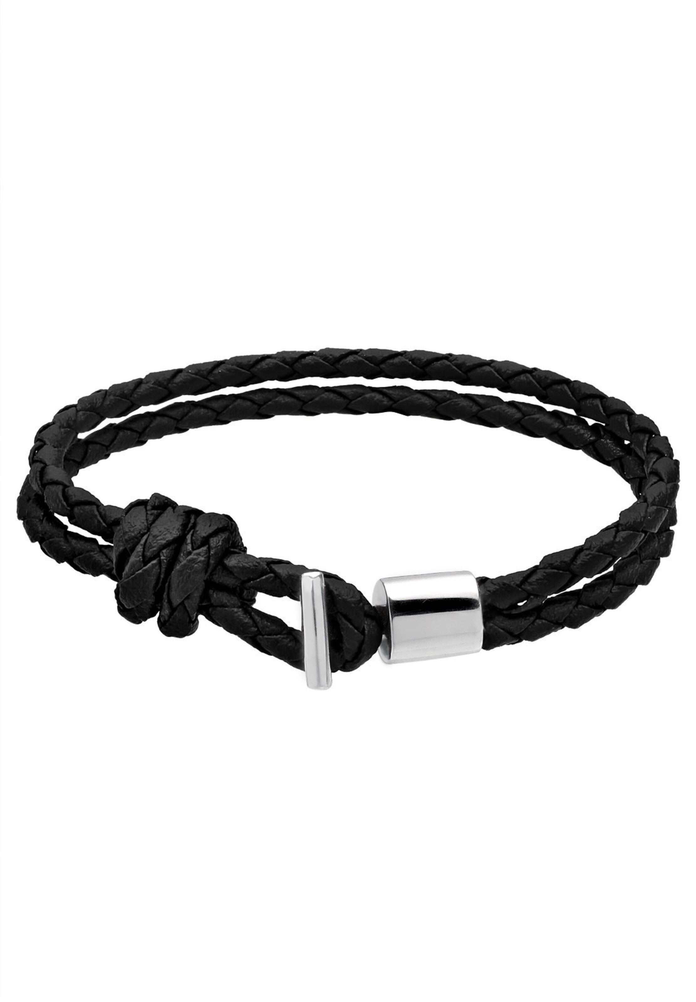 KUZZOI Armband 'Haken' in Zwart: voorkant