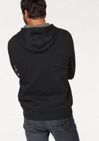 Man's World Zip-Up Hoodie in Black