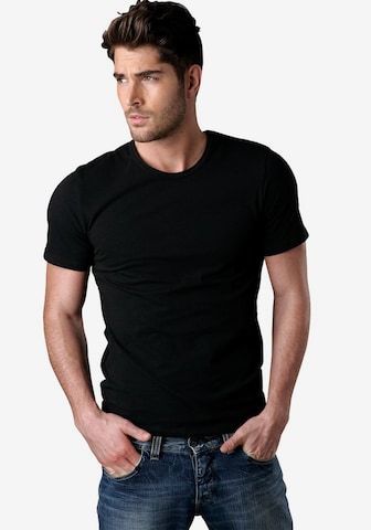 H.I.S Regular Shirt in Zwart: voorkant