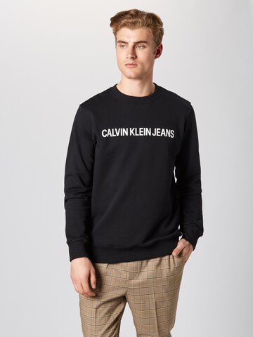 juoda Calvin Klein Jeans Megztinis be užsegimo 'Core Institutional'