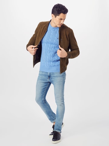 Coupe regular Pull-over 'LS DRIVER CN-LONGSLEEVE-SWEATER' Polo Ralph Lauren en bleu