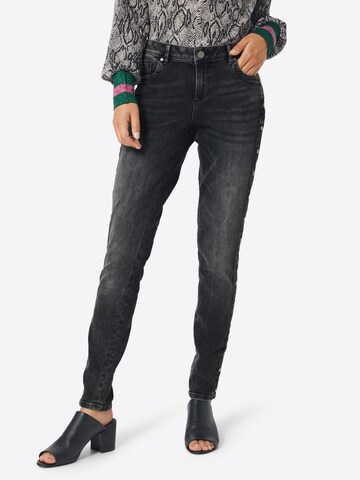 Betty & Co Slimfit Jeans in Grijs: voorkant