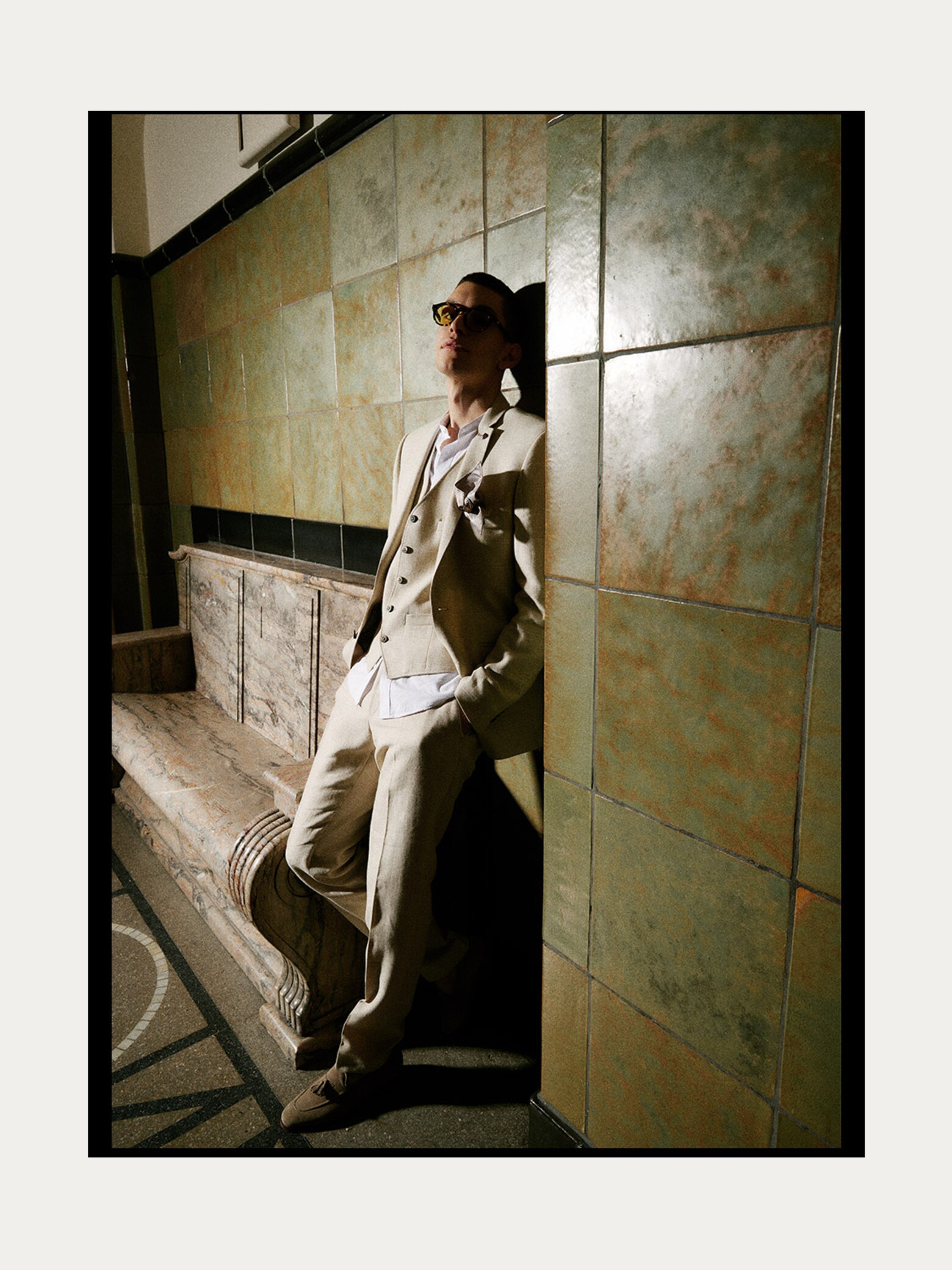 Akim - Classy Beige Suit Look by ROY ROBSON