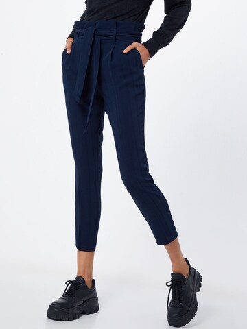 Tapered Pantaloni cu dungă de la TOM TAILOR pe albastru: față
