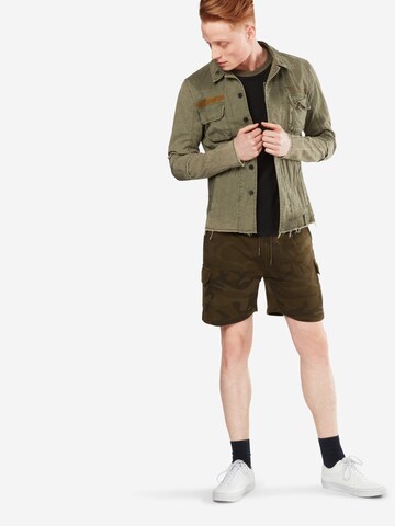 Regular Pantalon cargo 'Terry' Urban Classics en vert