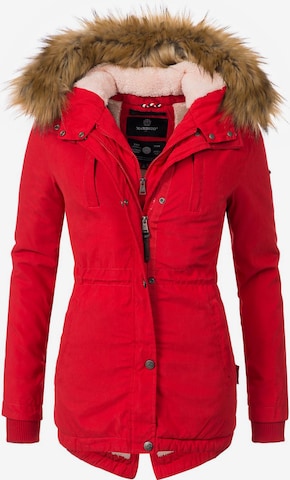 MARIKOO Winter Coat 'Akira' in Red: front