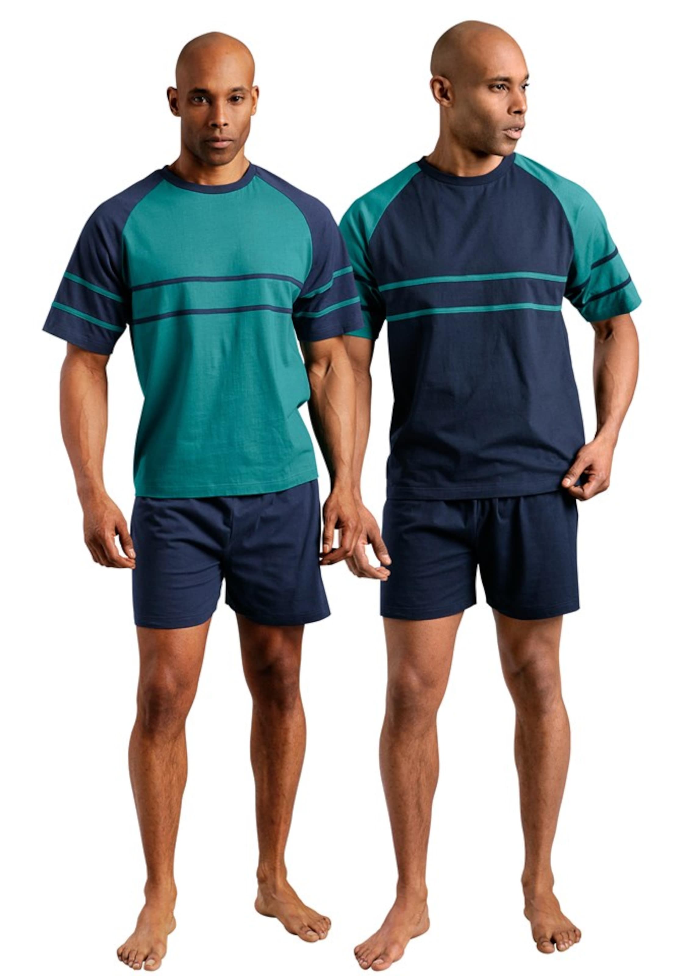 LE JOGGER Pyžamo krátké – modrá: přední strana