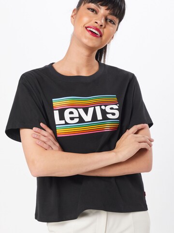 LEVI'S ® - Camisa 'Graphic Varsity Tee' em preto