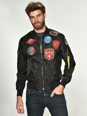 TOP GUN Between-Season Jacket ' Beast ' in Black: front