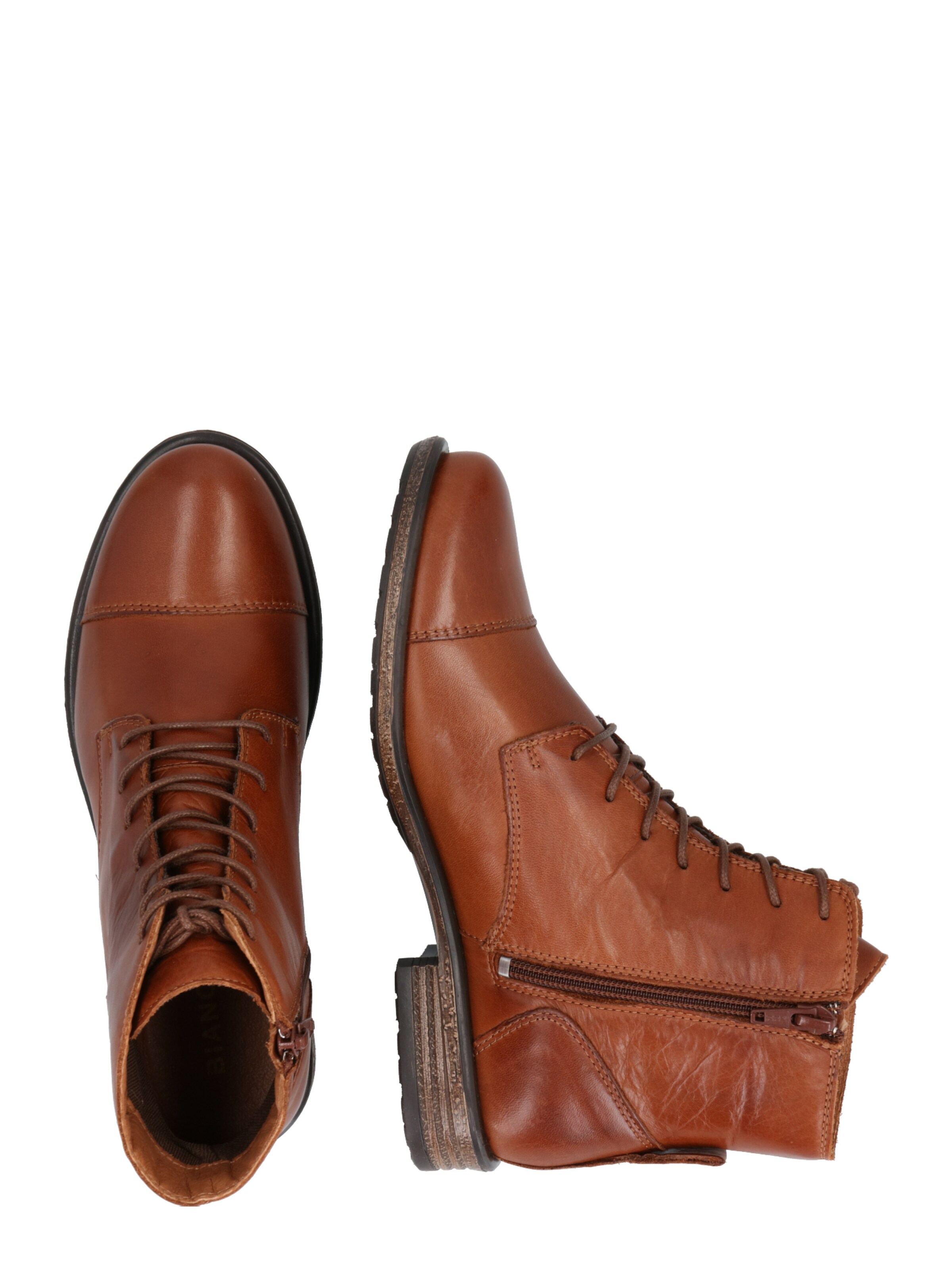 Bottines à lacets 'Derby' Bianco en marron