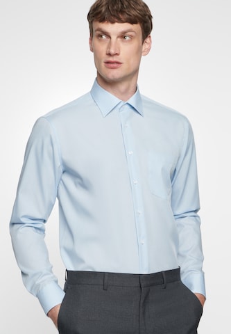 SEIDENSTICKER - Ajuste regular Camisa de negocios 'Modern' en azul: frente