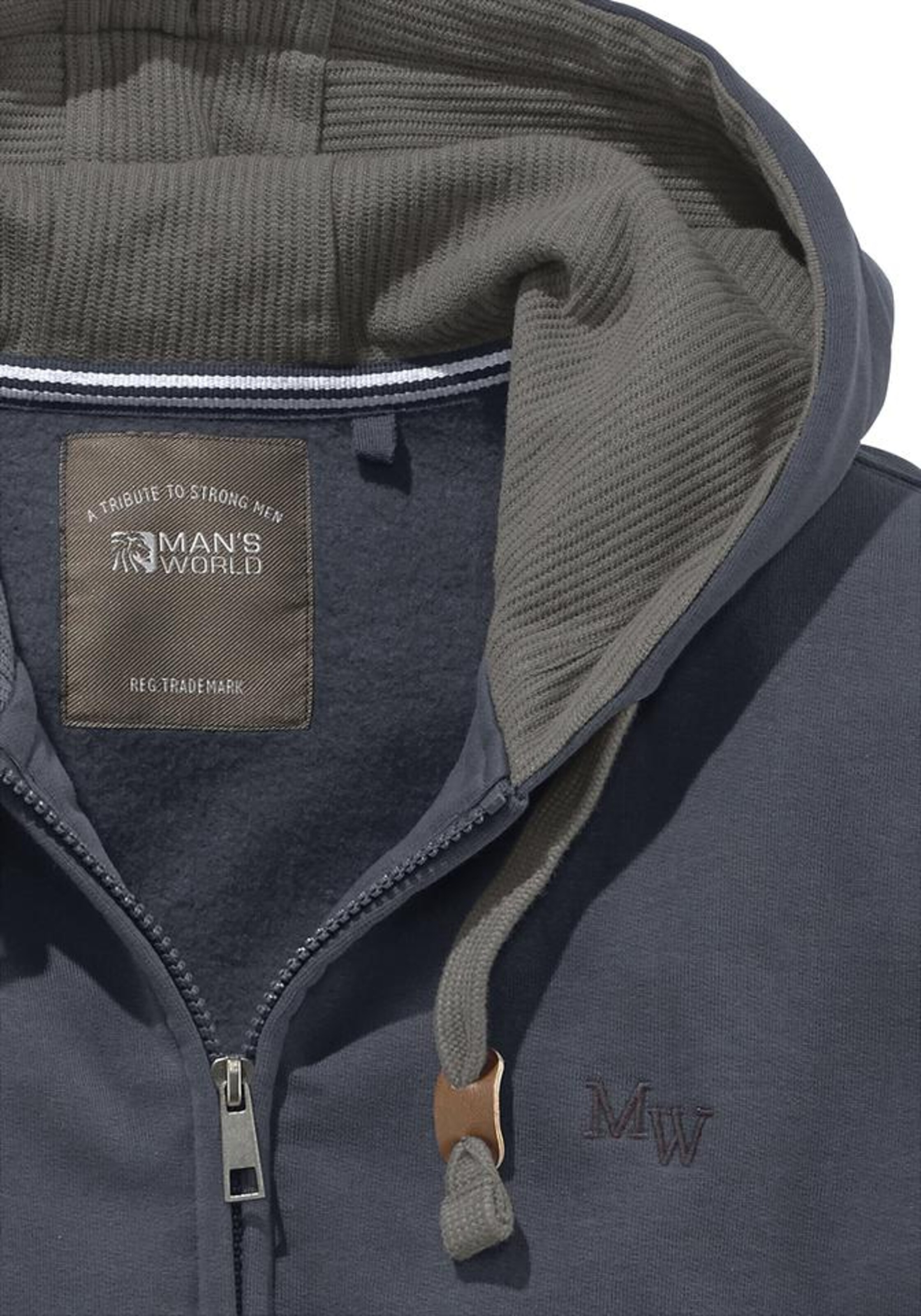 Man's World Kapuzensweatjacke in Blau