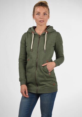 DESIRES Zip-Up Hoodie 'Vicky Straight-Zip' in Green: front