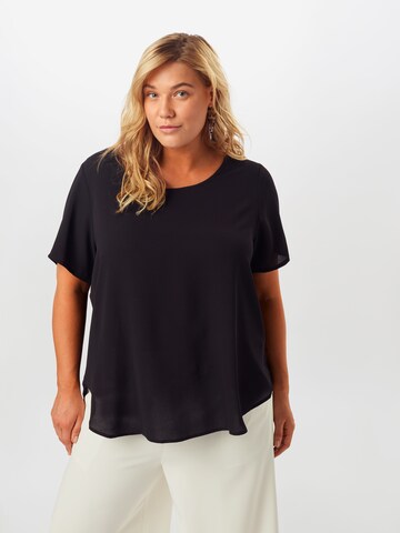 Camicia da donna 'CARVICA' di ONLY Carmakoma in nero: frontale