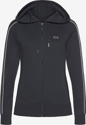 H.I.S - Sudadera con cremallera en azul: frente