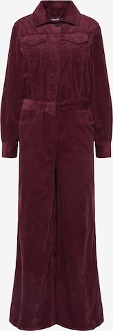 Kings Of Indigo Jumpsuit 'Ko-Na-Hana' in Red: front