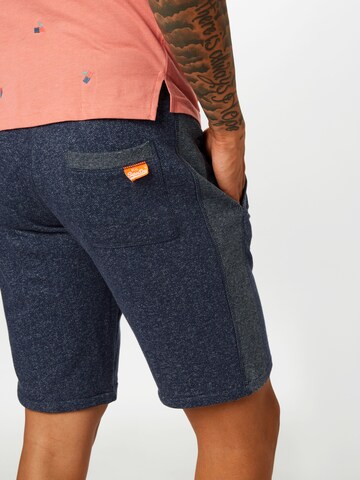 Superdry Regular Broek 'CLASSIC' in Blauw